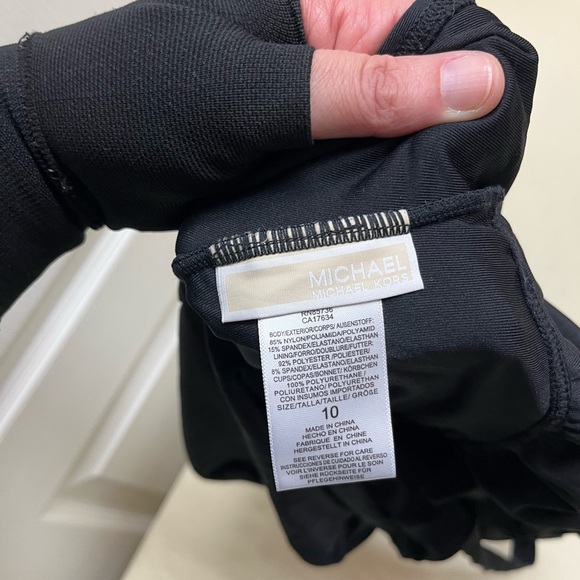 Michael Michael Kors size 10 black zip front swimsuit - Picture 4 of 9